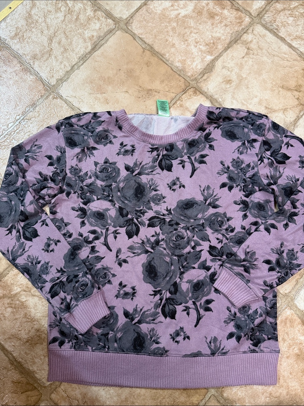 Honeydew Intimates Mauve Floral Crewneck Sweatshirt